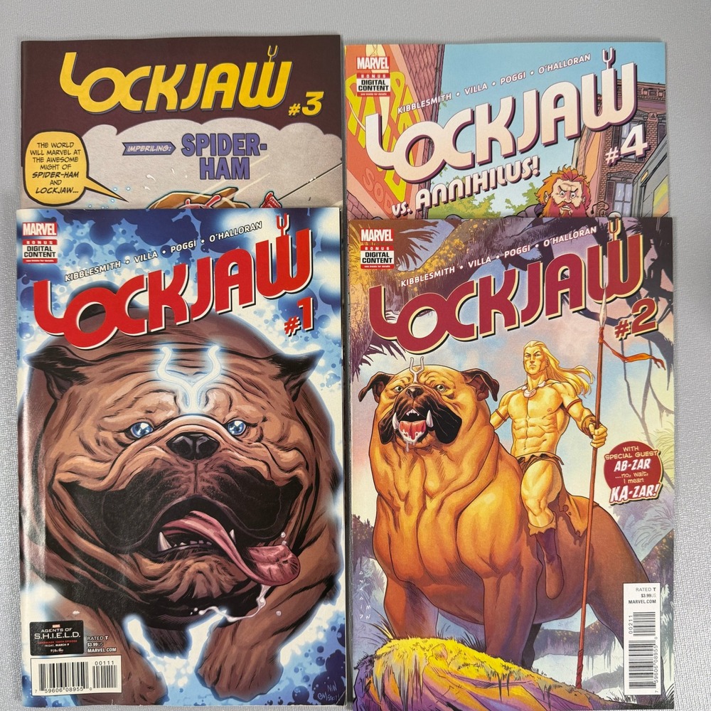 Marvel Lockjaw Comic Book Lot 1-4 Spider-Ham Ka-Zar Annihilus Inhumans 2018